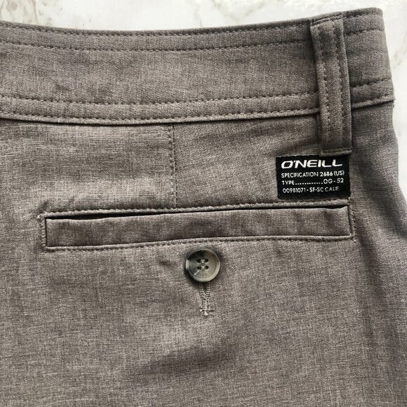 O'Neill Mens Heather Gray Quick Dry Hybrid Shorts, Size 30 waist - Picture 6 of 12